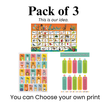 Kids self-learning sheets ( Size 2 feet x 2.5 feet )