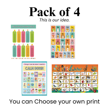 Kids self-learning sheets ( Size 2 feet x 2.5 feet )