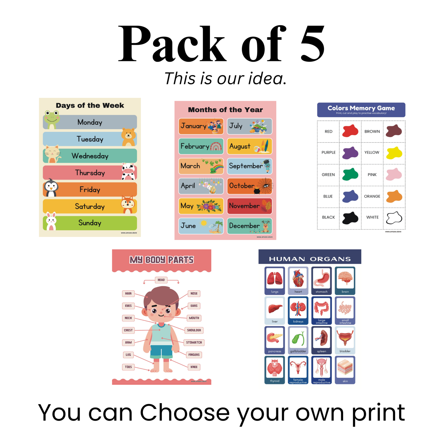 Kids self-learning sheets ( Size 2 feet x 2.5 feet )